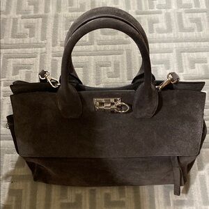 Salvatore Ferragamo Grey Suede bag